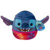 Squishmallows Stitch de Disney de 20,3 cm - Stitch qui porte un beanie et teinture sur noeuds