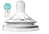 Philips Avent Natural Baby Bottle Nipple, Medium Flow Nipple 3M+ - 2-Pack