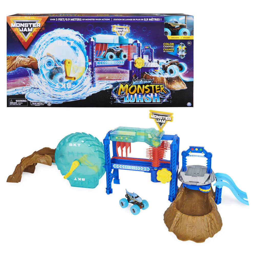 Monster Jam Megalodon Monster Wash Includes Color Changing Megalodon Monster Truck