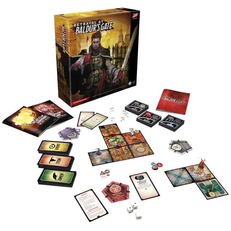 Avalon Hill Betrayal at Baldur's Gate Modular Board Game, Hidden Traitor Game, D and D Game