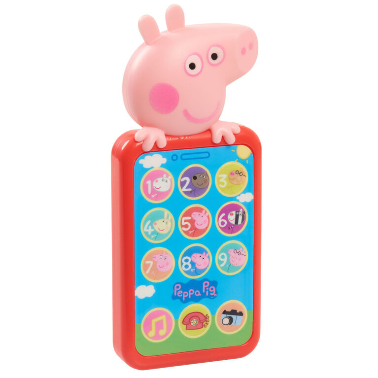 Téléphone Conversation Peppa Pig, Téléphone Jouet avec Sons Réalistes et Boutons Eclairants