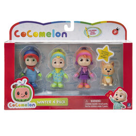 CoComelon, paquet de 4 figurines - thème hiver