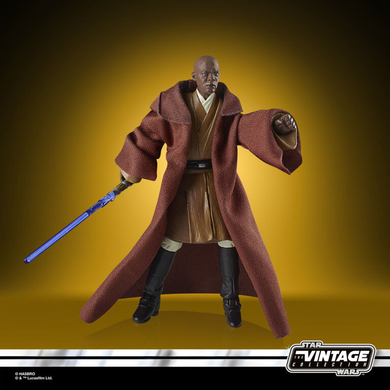 Star Wars The Vintage Collection Mace Windu Toy VC35, 3.75-Inch-Scale