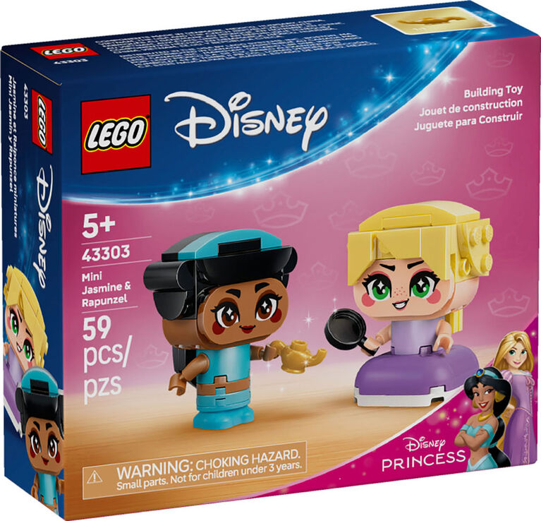 LEGO Disney Princess Jasmine et Raiponce Miniatures, Jouet de Construction Inspir&eacute; de Films de Disney pour Jeu de Simulation 43303