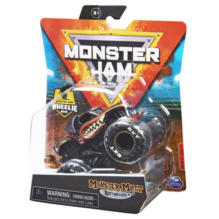 Monster Jam, Official Monster Mutt Rottweiler Monster Truck, Die-Cast Vehicle, Ruff Crowd Series, 1:64 Scale