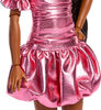 Barbie Deluxe Style Fashion Doll #6 in Metallic Coral Dress with Bubble Hem and Silvery Accessories