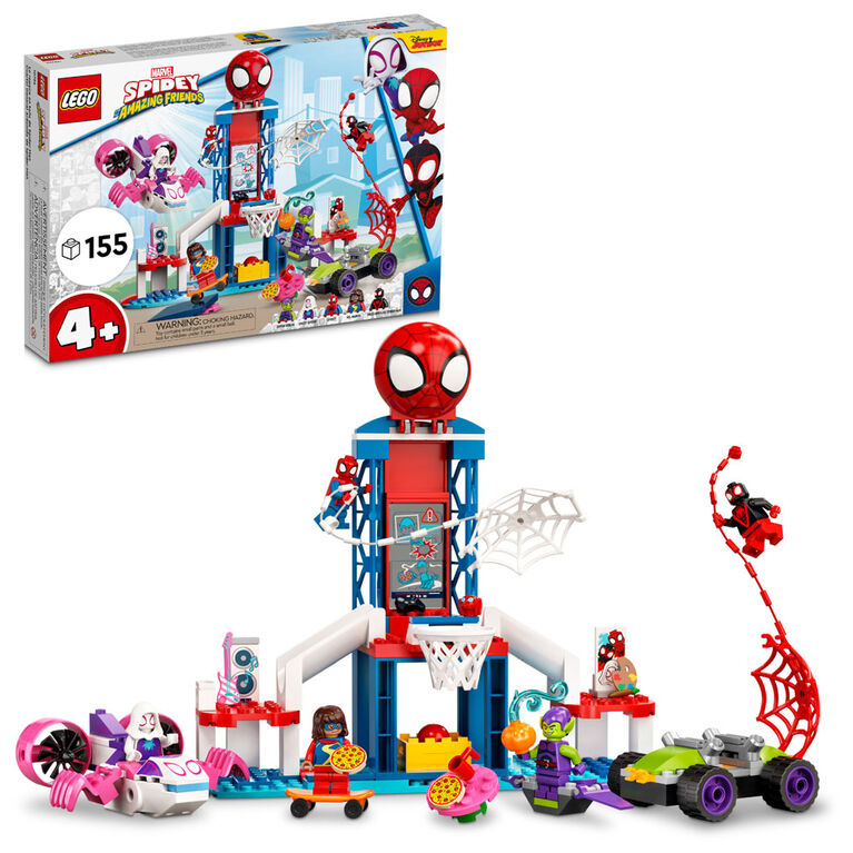 LEGO Marvel Spidey And His Amazing Friends Spider-Man Webquarters Hangout 10784 (155 Pieces)