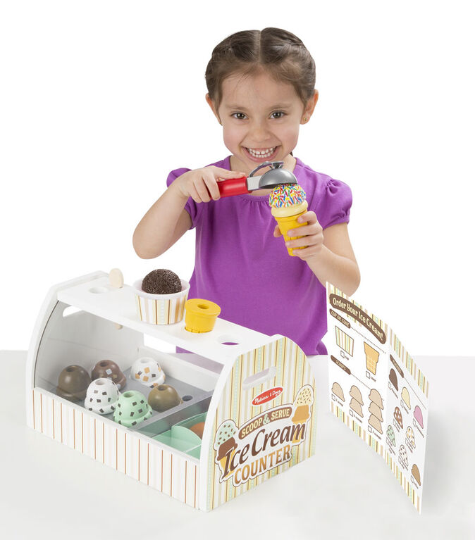 Melissa & Doug - Comptoir de crème glacée Scoop & Serve - les motifs peuvent varier