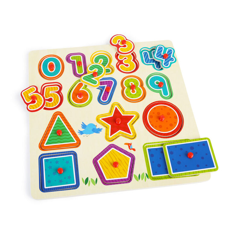 Imaginarium Discovery - Wooden Numbers & Shapes Puzzle