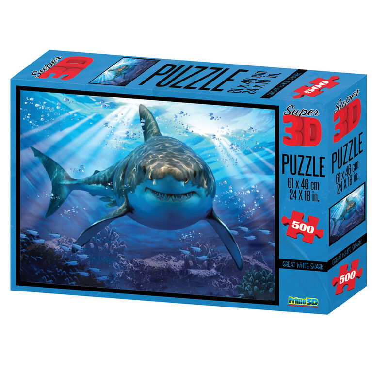 Howard Robinson - Great White Shark 500 Piece Super 3D Puzzle