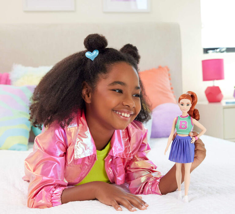 Barbie Fashionistas Poupée 232, rousse, haut en jersey