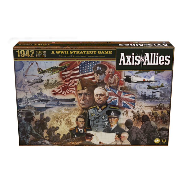 Avalon Hill Axis and Allies 1942 Second Edition WWII Strategy Board Game, 2-5 Players - English Edition