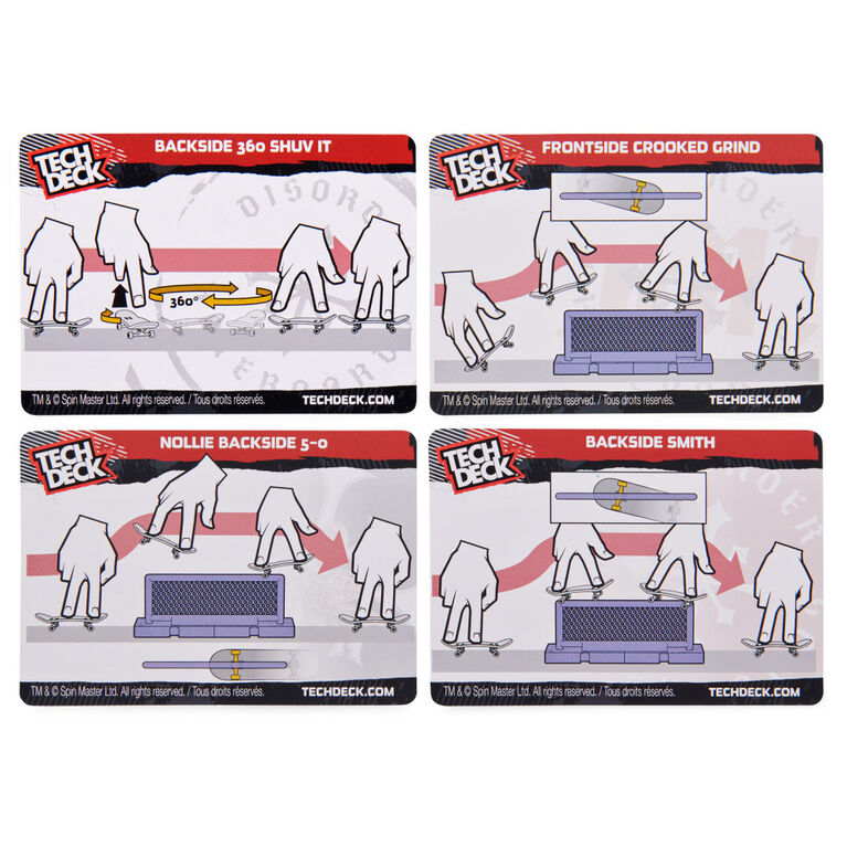 Tech Deck, Disorder Skateboards Versus Series, Collectible Fingerboard 2-Pack and Obstacle Set