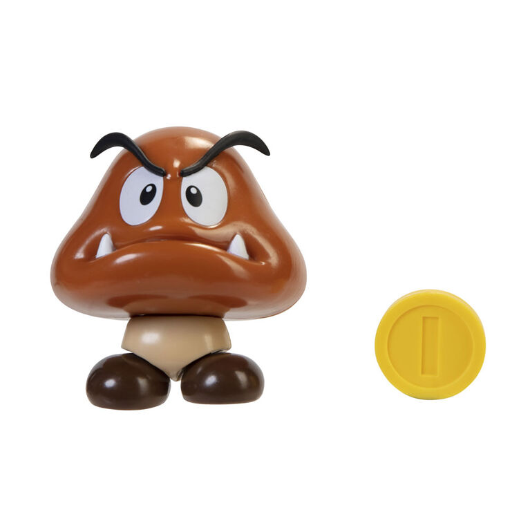 Super Mario 4 Inch Figures - Goomba with Coin