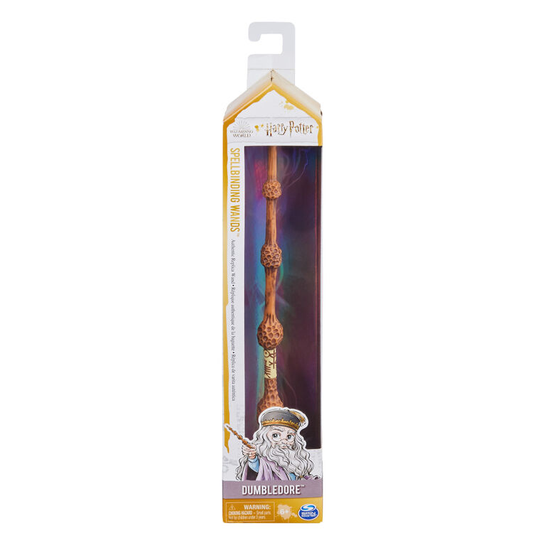 Wizarding World Harry Potter, 12-inch Spellbinding Albus Dumbledore Wand with Collectible Spell Card