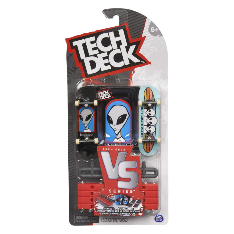 Tech Deck, Alien Workshop Versus Series, Coffret de 2 fingerboards à collectionner et obstacle