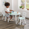 Ensemble table de rangement ronde + chaise - Menthe
