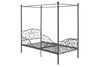DHP - Canopy Twin Metal Bed, Silver