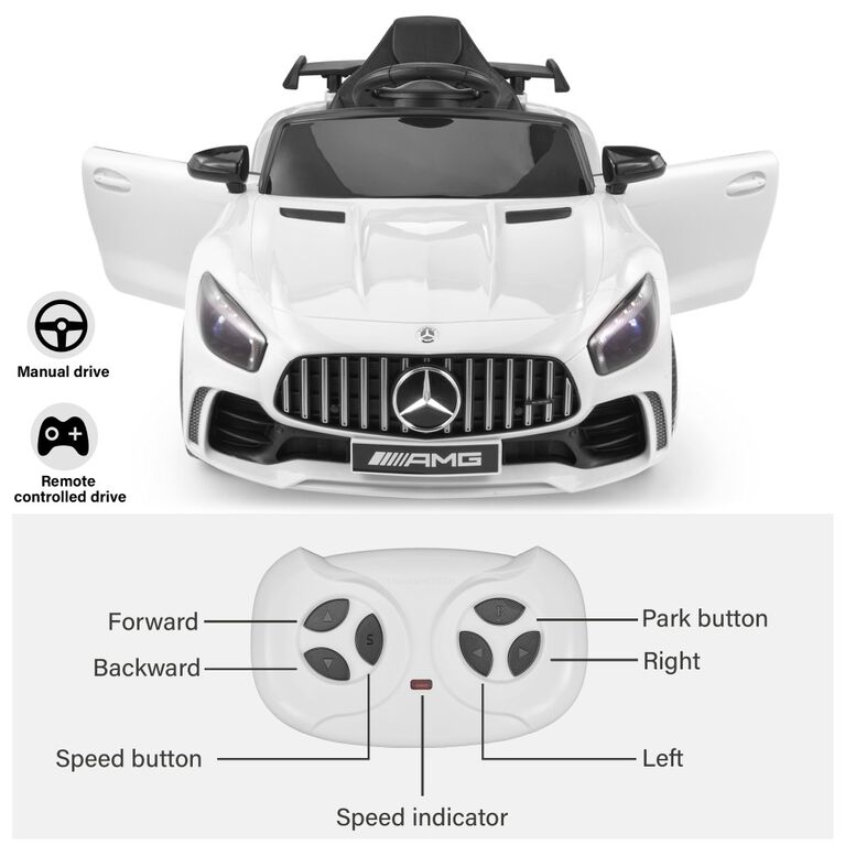 Voltz Toys Mercedes-Benz AMG GT R with Remote, White