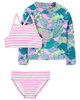 Carter's Tropical Iguana 3-Piece Rashguard Swim Set  