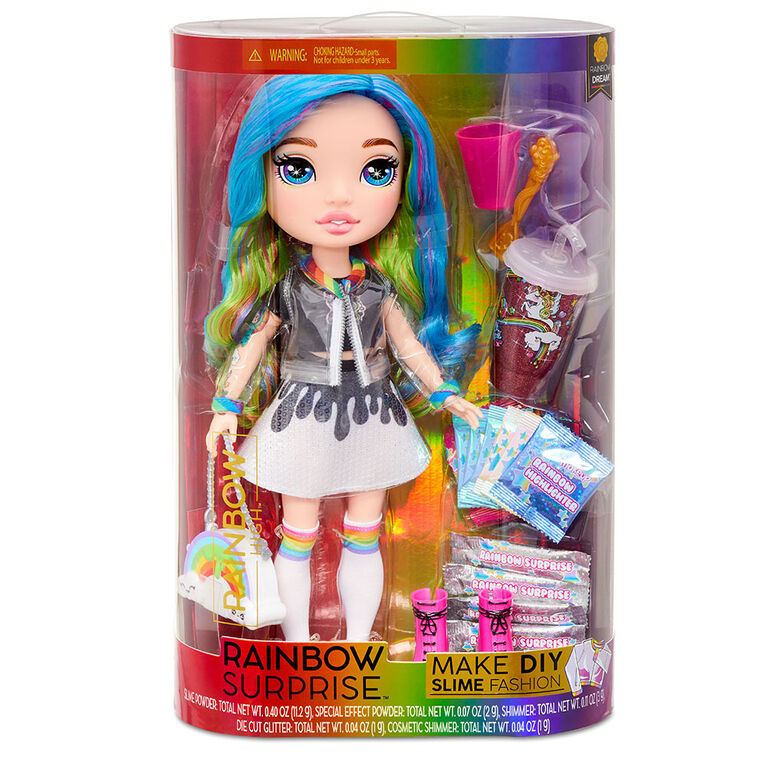 Poupée Rainbow High Rainbow Surprise de 14 pouces - poupée Rainbow Dream  avec gelée à fabriquer pour vêtements