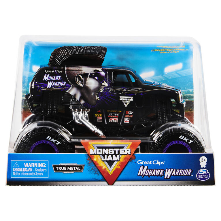 Monster Jam, Official Mohawk Warrior Monster Truck, Die-Cast Vehicle, 1:24 Scale