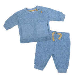 Baby Mode Ensemble de jogging matelassé 2 pièces : bleu