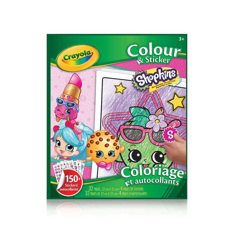 Crayola Colour & Sticker Book, Shopkins Toys R Us Canada