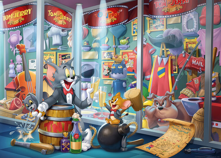 Ravensburger Tom et Jerry : Puzzle 1000 pièces du Temple de la renommée