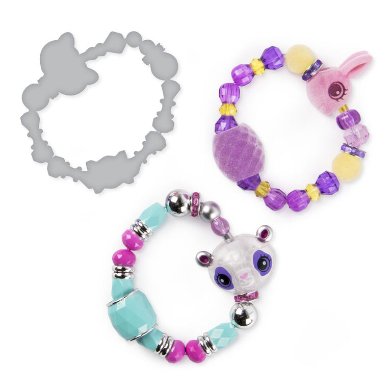 Twisty Petz - 3-Pack - Glitzy Panda, Fluffles Bunny and Surprise Collectible Bracelet Set for Kids