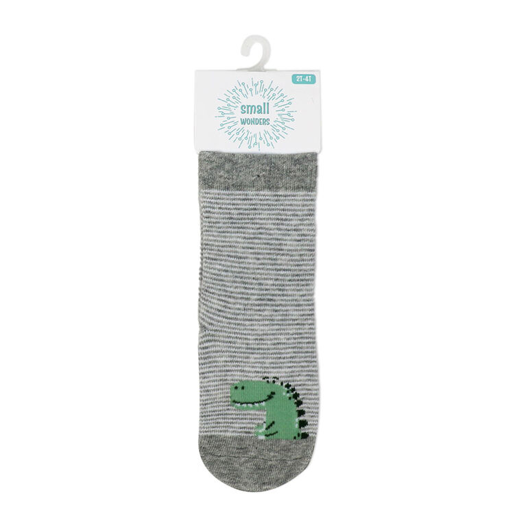 Small Wonder - Chaussette pour tout-petit, dinosaure vert 2T-4T