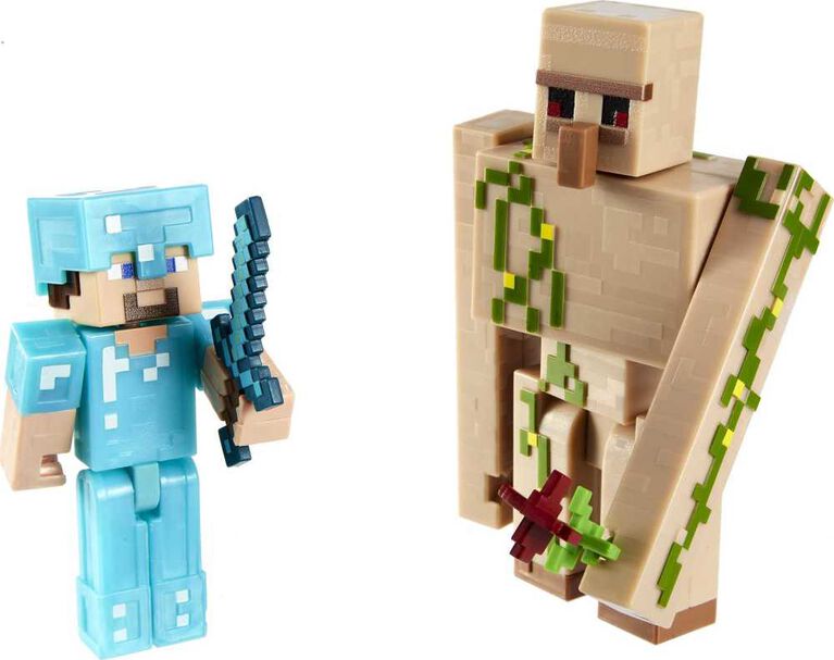 Minecraft Toys, 2-Pack of Action Figures, Gifts for Kids