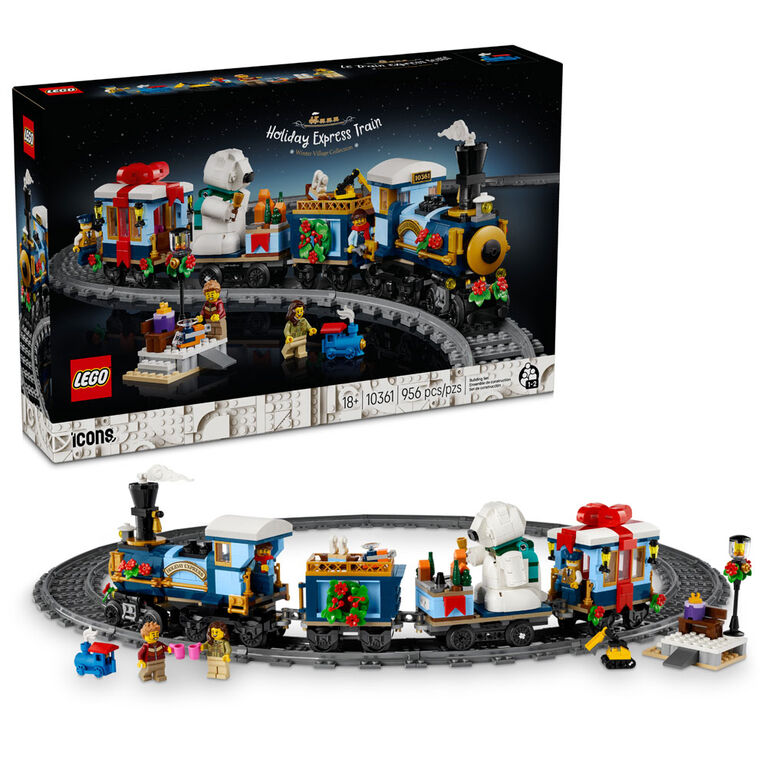 LEGO Icons Le Train Express Festif, Ensemble de Construction, Id&eacute;e-Cadeau Amusante pour No&euml;l 10361