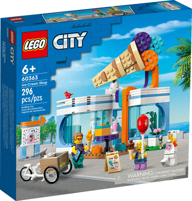 LEGO City Ice-Cream Shop 60363 Building Toy Set for Kids Aged 6+ (296 Pieces)