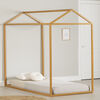 Sweedi Twin Wooden House Bed Frame Ochre