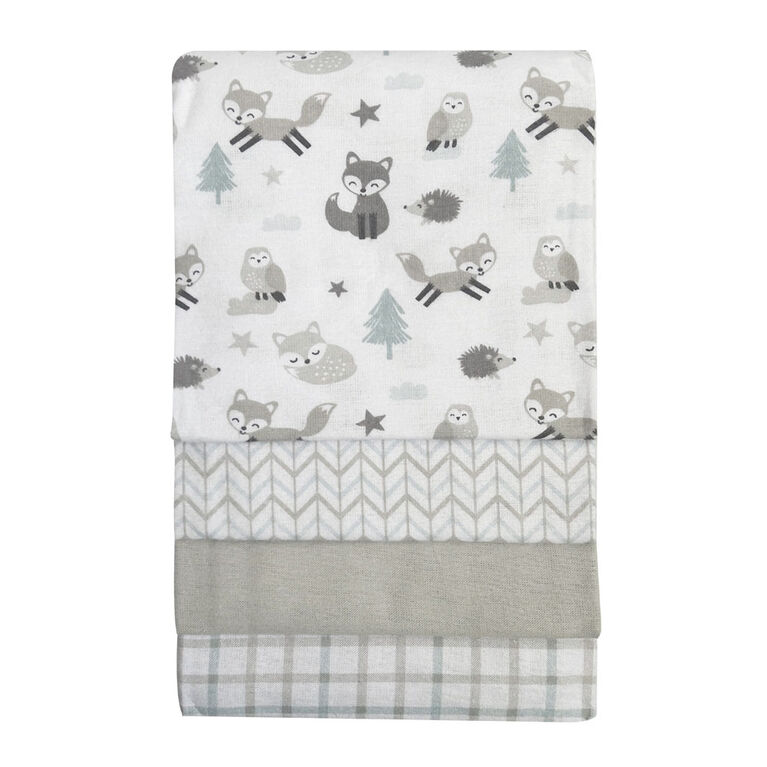 Koala Baby 4 pack Flannel Receiving Blankets Fox