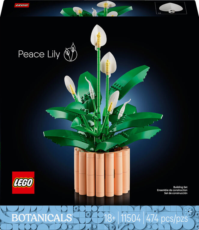 LEGO Botanicals Peace Lily Flower Building Set for Adults, Ages 18+ - Office & Room Decor - 11504