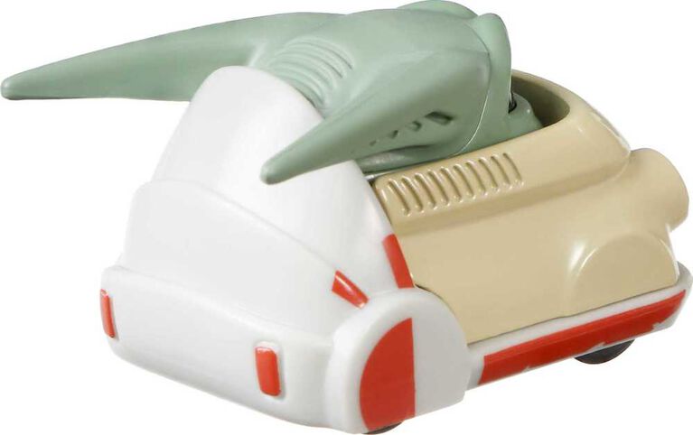 Hot Wheels Disney 100 Star Wars the Mandalorian Grogu Character Car, 1:64 Scale
