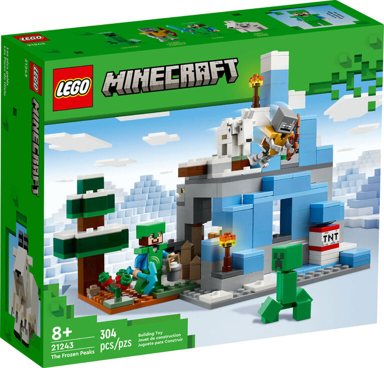 LEGO Minecraft Les pics gelés 21243; Jeu de construction (304 pièces)