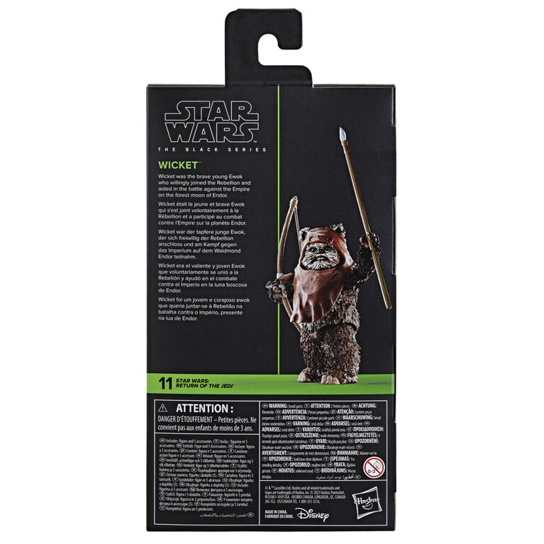 Star Wars The Black Series, Wicket W. Warrick, figurine de 15 cm, Star Wars : Le Retour du Jedi