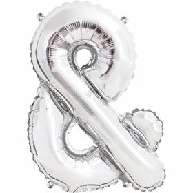 Ballons en forme de lettre en argent 14 " - &
