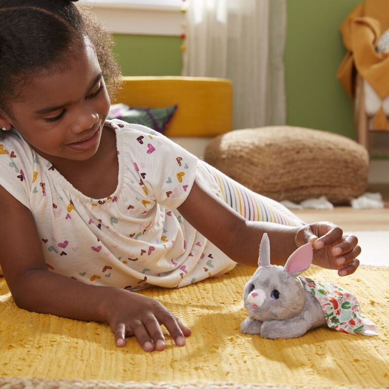 furReal Newborns Bunny Interactive Animatronic Plush Toy: Electronic Pet with Sound Effects, Closing Eyes,Ages 4 and up