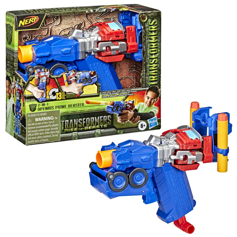 Transformers: Rise of the Beasts, Blaster Optimus Prime 2 en 1 avec mode figurine de 17,5 cm