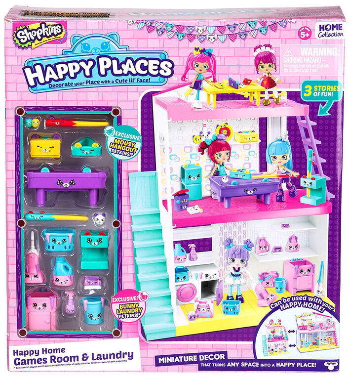 Shopkins Happy Places - Salle de jeux et Buanderie Maison heureuse.