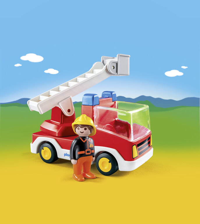 Playmobil - Camion de pompiers avec échelle pivotante