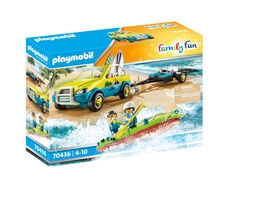 Playmobil Family Fun - Beach Car with Canoe