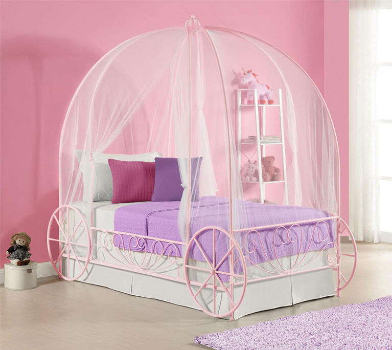 DHP - Twin Carriage Bed, Pink