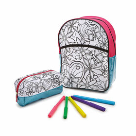 Out To Impress - Trousse Colour Your Own Backpack And Pencil Case - Notre exclusivité