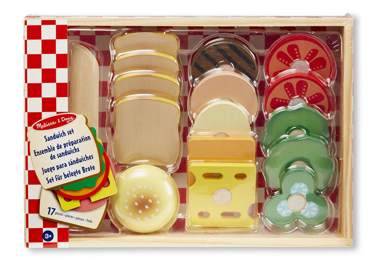 Melissa & Doug Wooden Sandwich Making Set