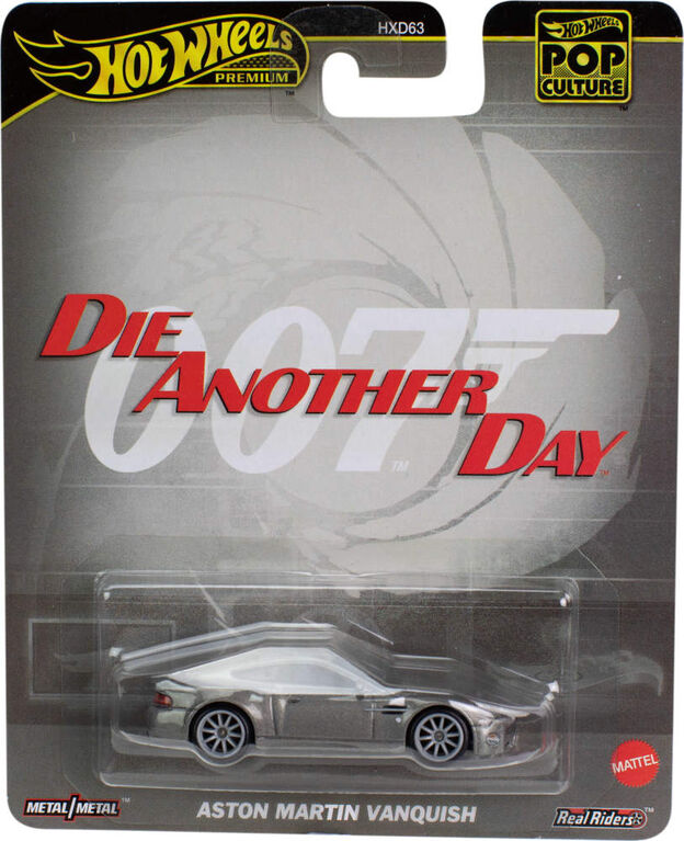Hot Wheels Premium Toy Car Aston Martin Vanquish Replica from Pop Culture (Styles May Vary)